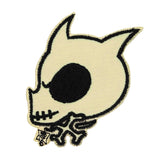 ILLICIT Demon Skull Crossbones Patch Devil Horns Embroidered Iron On Applique