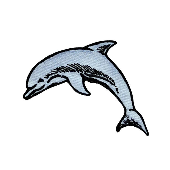 Bottlenose Dolphin Jumping Patch Ocean Beach Zoo Embroidered Iron On Applique