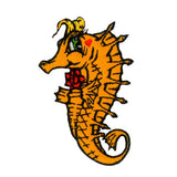 Mrs. Seahorse Artist Reed Patch Ocean Animal Tattoo Embroidered Iron On Applique