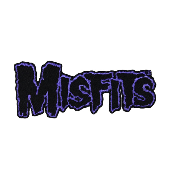 Misfits Magenta Logo Patch American Heavy Metal Punk Rock Band Iron On Applique