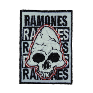 Ramones Skull Logo Band Patch Art Punk Rock Music Embroidered Iron On Applique